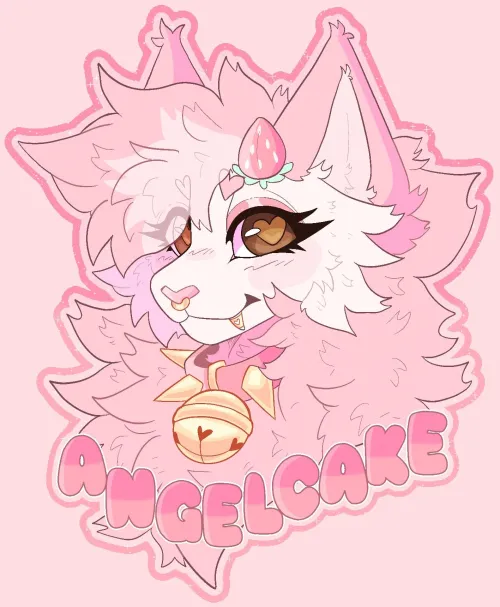 Thumbnail AngelCake Badge Artistry: A Masterpiece by Neapawlitan in Furry