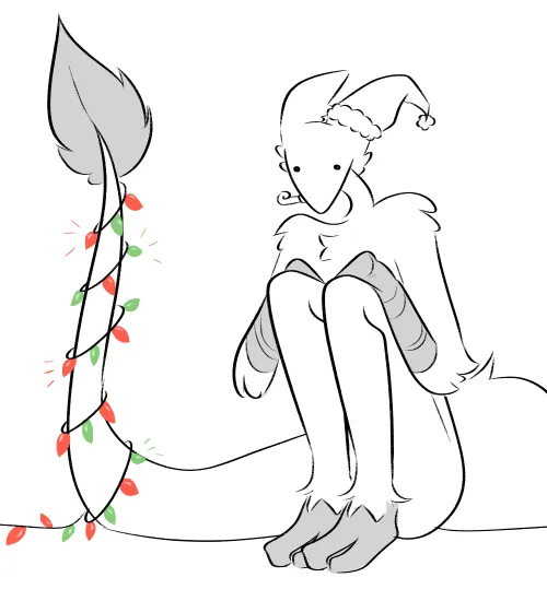 Thumbnail Purindots' Excitement for Christmas in Furry Art