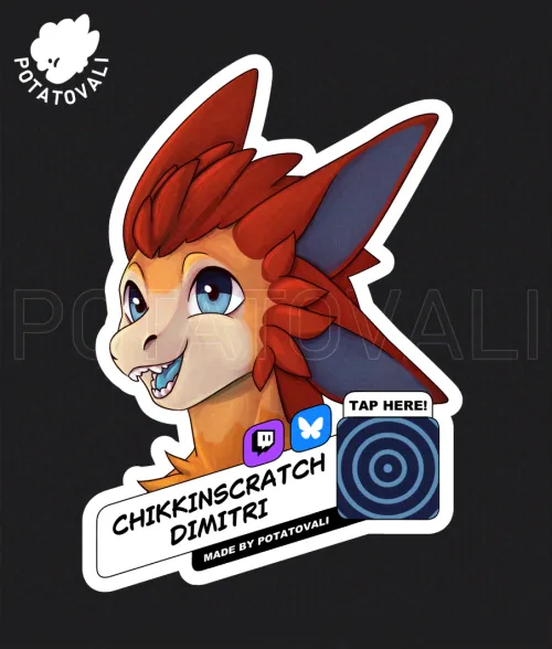 Thumbnail Potatovali Crafts Badge Commission Art in Furry World