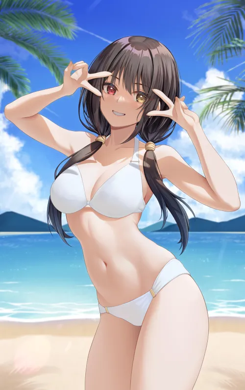 Thumbnail Kurumi at the Beach: Ecchi Delights