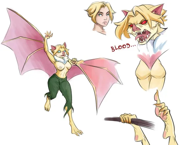 Thumbnail Introducing Helena Sangstrom AKA Blood Bat: A New Monster Girl by ArtCollector02