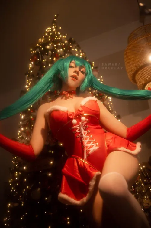 Thumbnail Festive Fun: Christmas Miku Cosplay by Sawaka | Sawakate