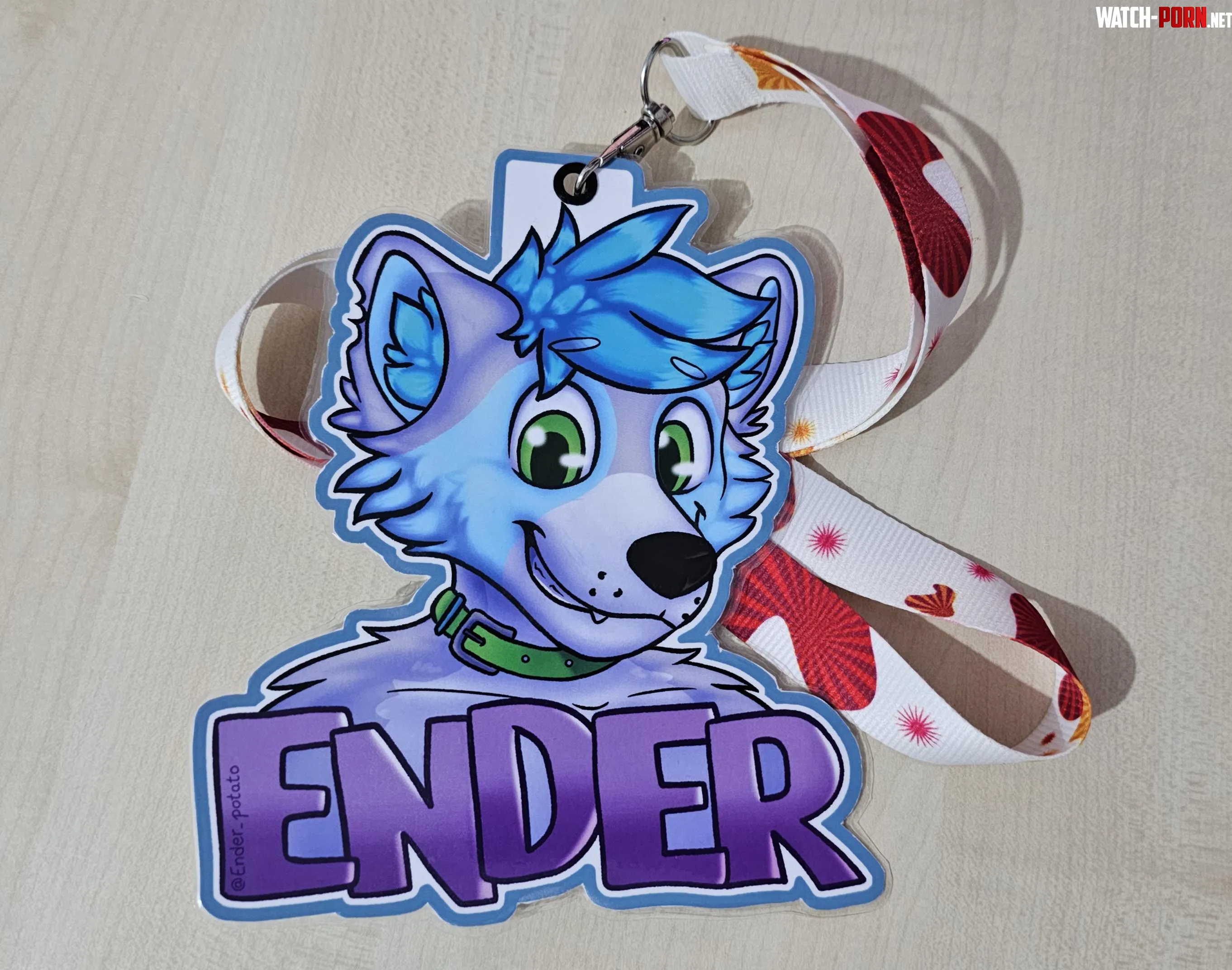 Cant afford a fursuit but at least i can make a cool badge for myself art by me enderpotato by Randomy220