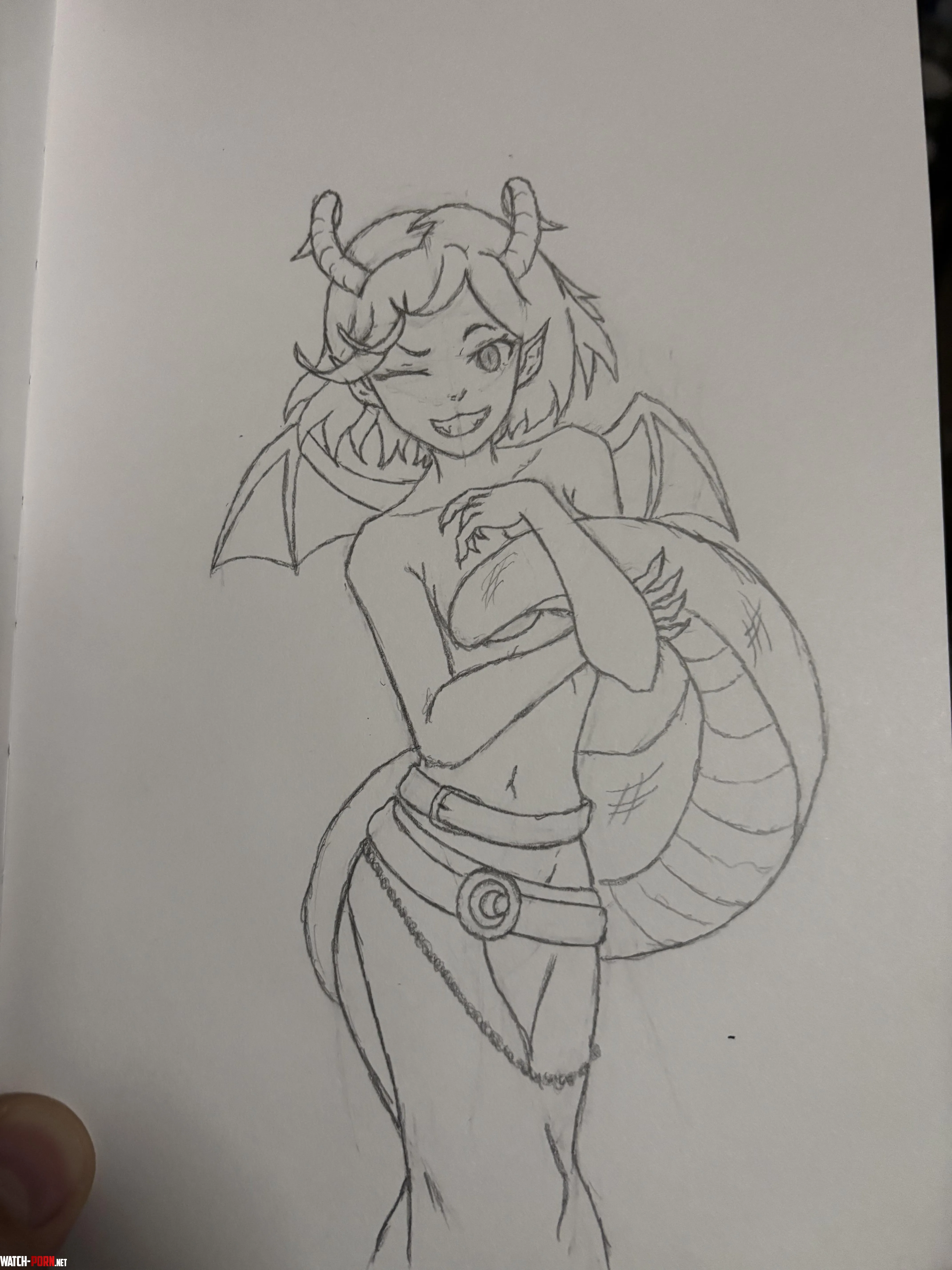 Continuing the dragon girl series by the_Al_pal