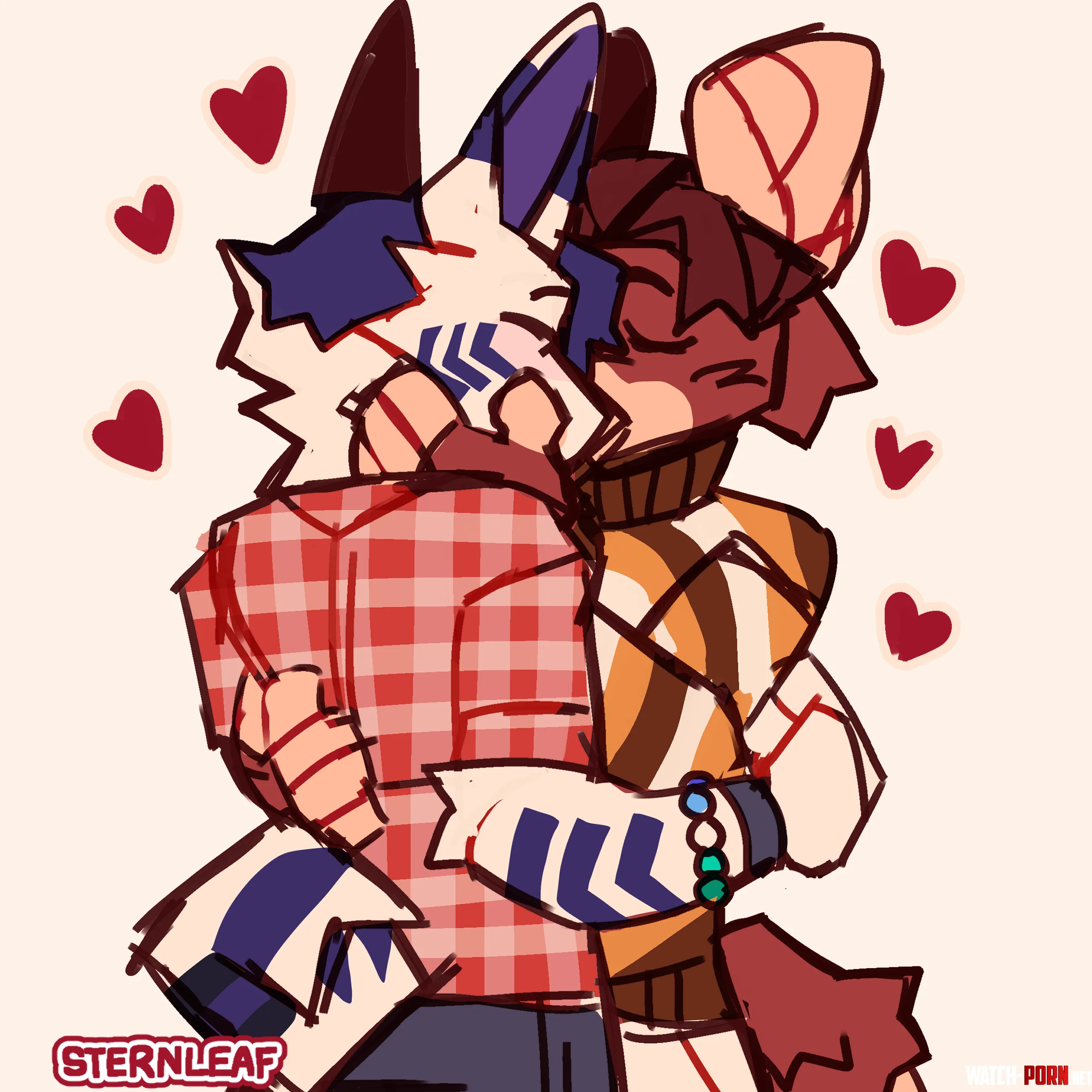 Silly artwork of my BFs and Is fursonas 3 by SternLeaf