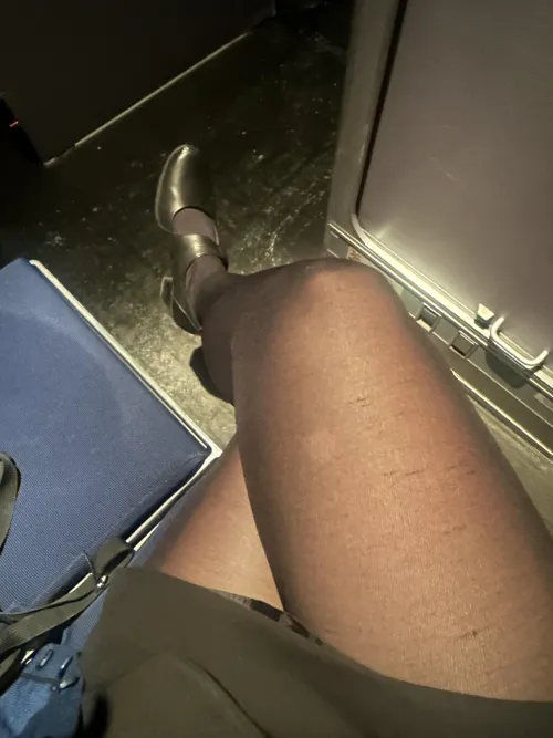 Thumbnail Two degrees at my layover this morning  How do you feel about pantyhose and boots  by flytoeat