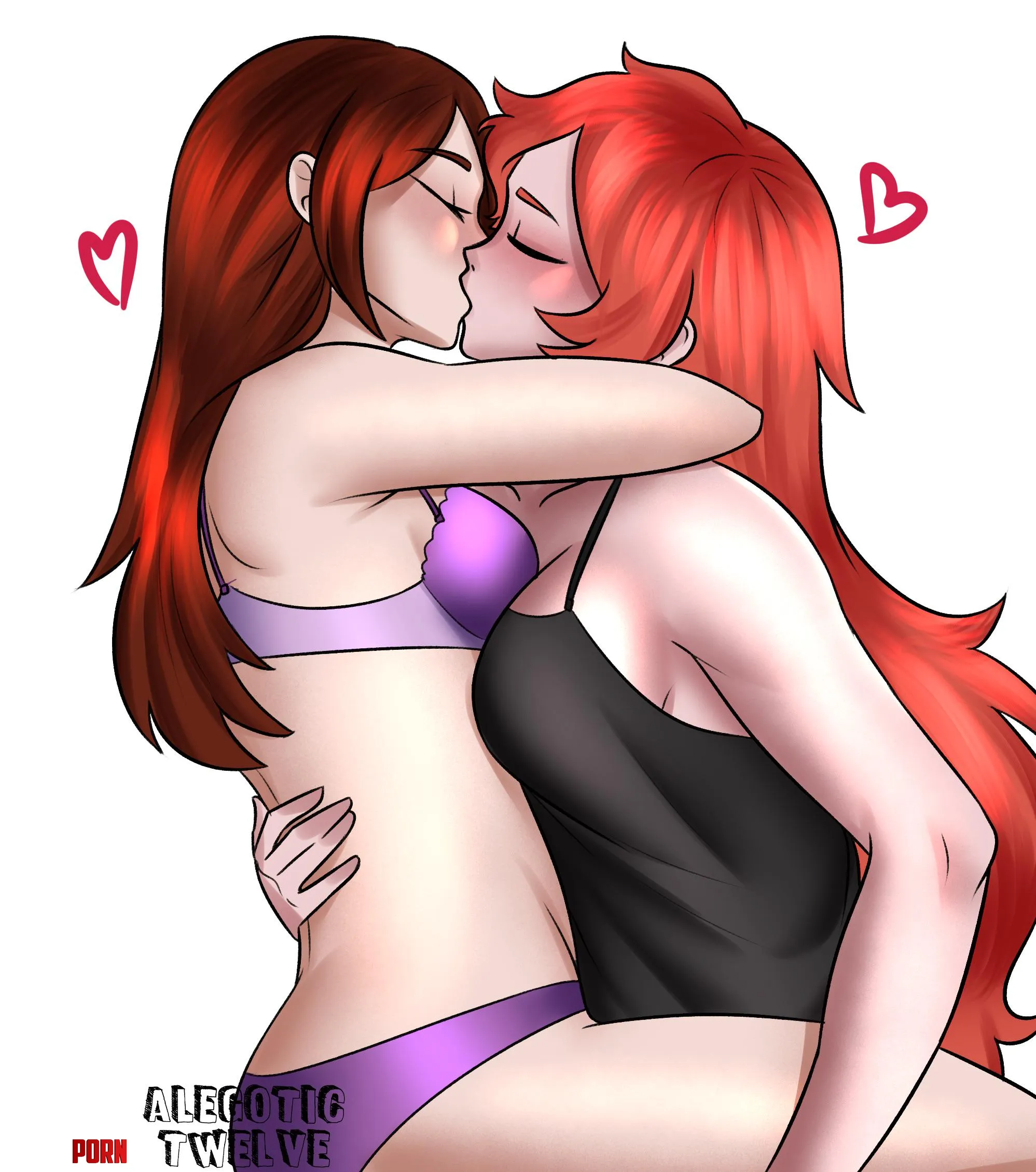 Ms Anzu amp Angie Smooches Before Bedtime OCs by TheSkullio