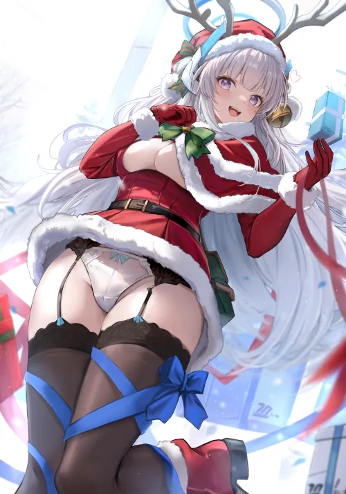 Thumbnail Santa's Surprise: Noa in Santa Dress | Pantsu by elegantloveglimmer