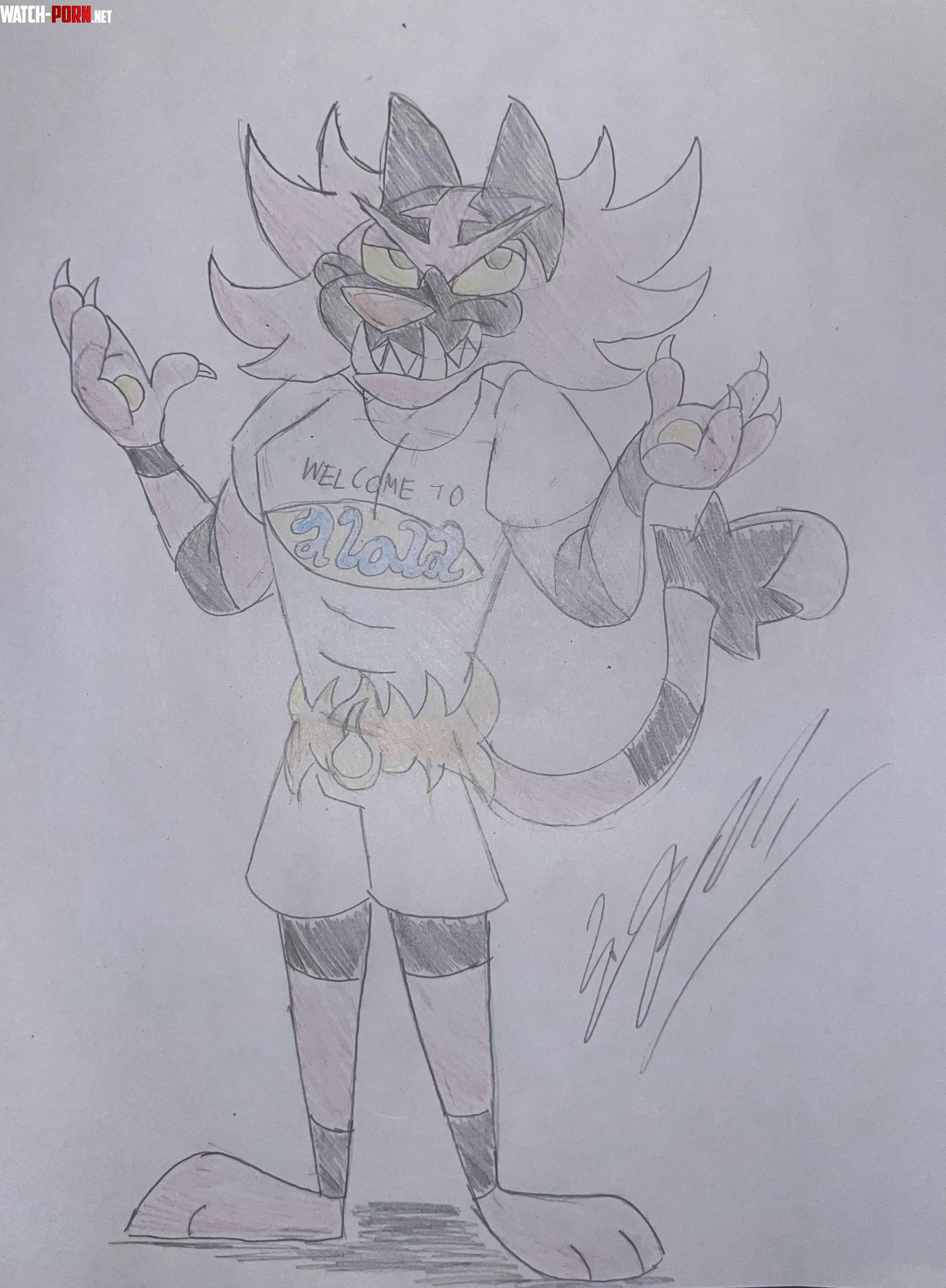 Incineroar OC  Ive created I dont know what to name him Any suggestions by General-Customer-687