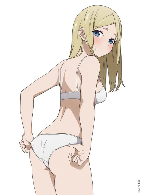 Thumbnail Ai Hayasaka Blushing In Her White Panties KaguyaSama Love Is War by Csxc: Explore the Ecchi Delight