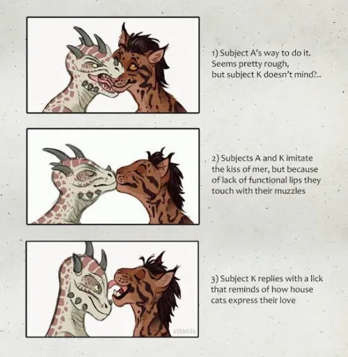 Thumbnail Mastering the Art of Kissing for Dummies by crocodile_balls in the furry Category