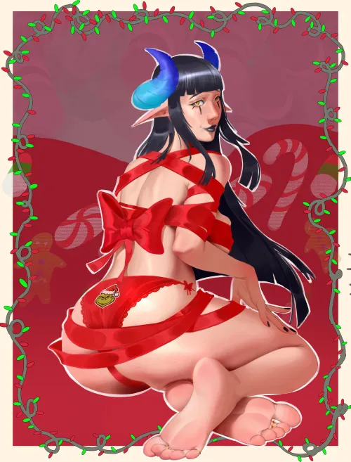 Thumbnail Great Christmas Wishes from Amay: Art by Sabethai | MonsterGirl Category