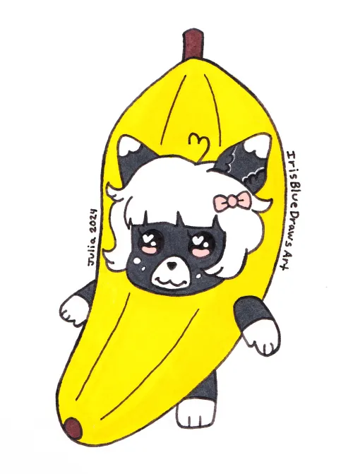 Thumbnail Banana cat  by IrisBlueDrawsArt