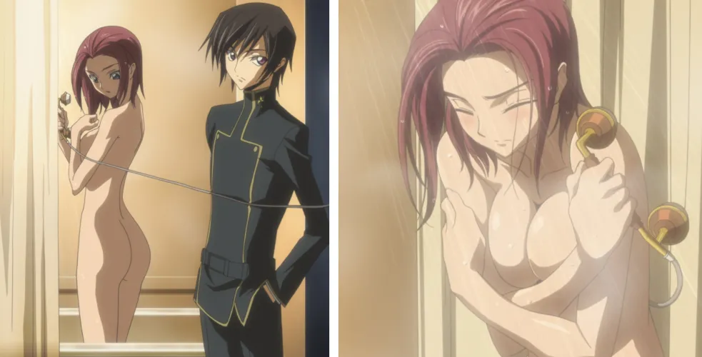 Thumbnail Kallen exposed herself in the shower Code Geass by Terran117