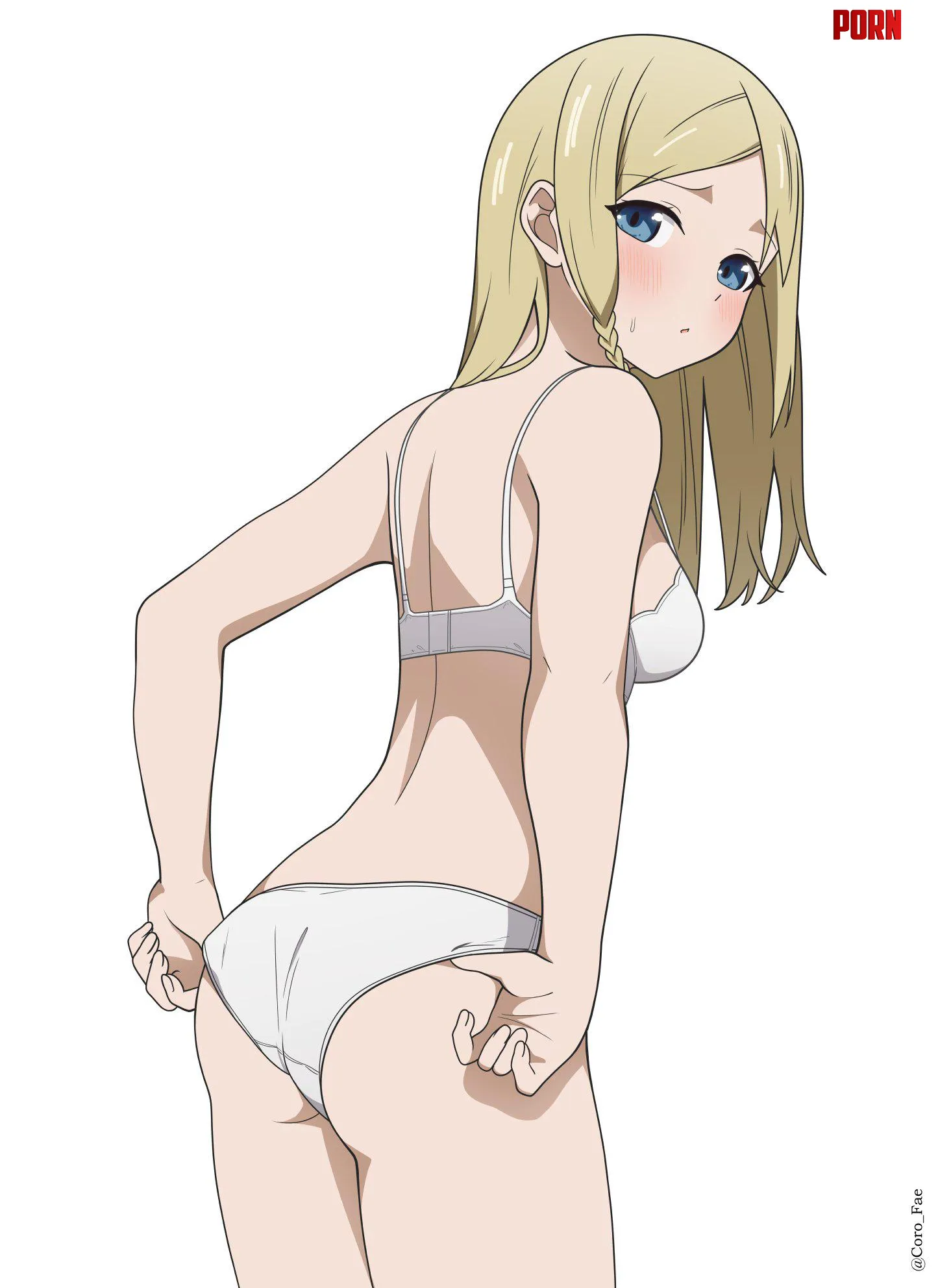 Ai Hayasaka Blushing In Her White Panties KaguyaSama Love Is War by Csxc