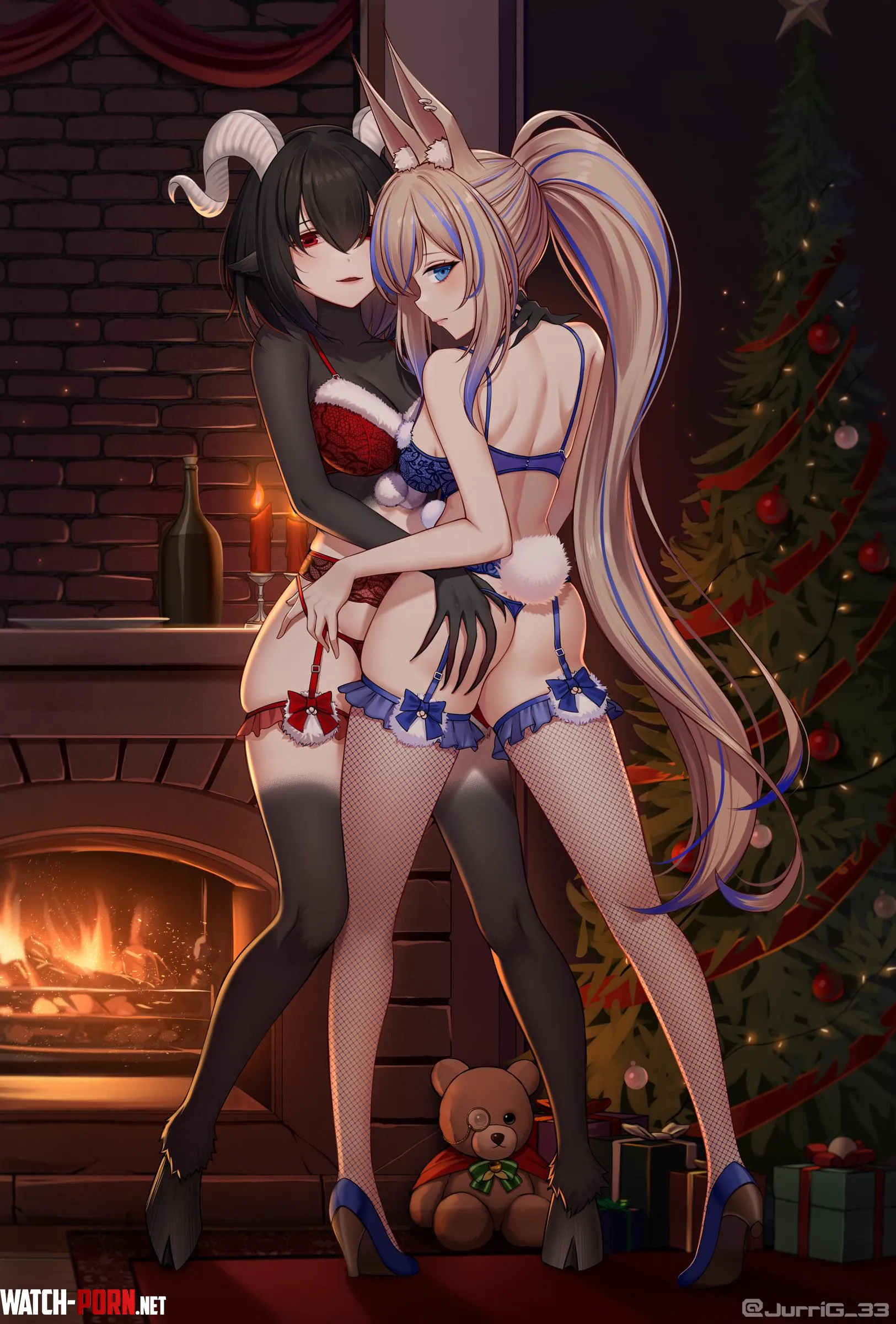 blumetalbunny and Virellis XMas Booty Indie Vtubers by fl4kk3r_