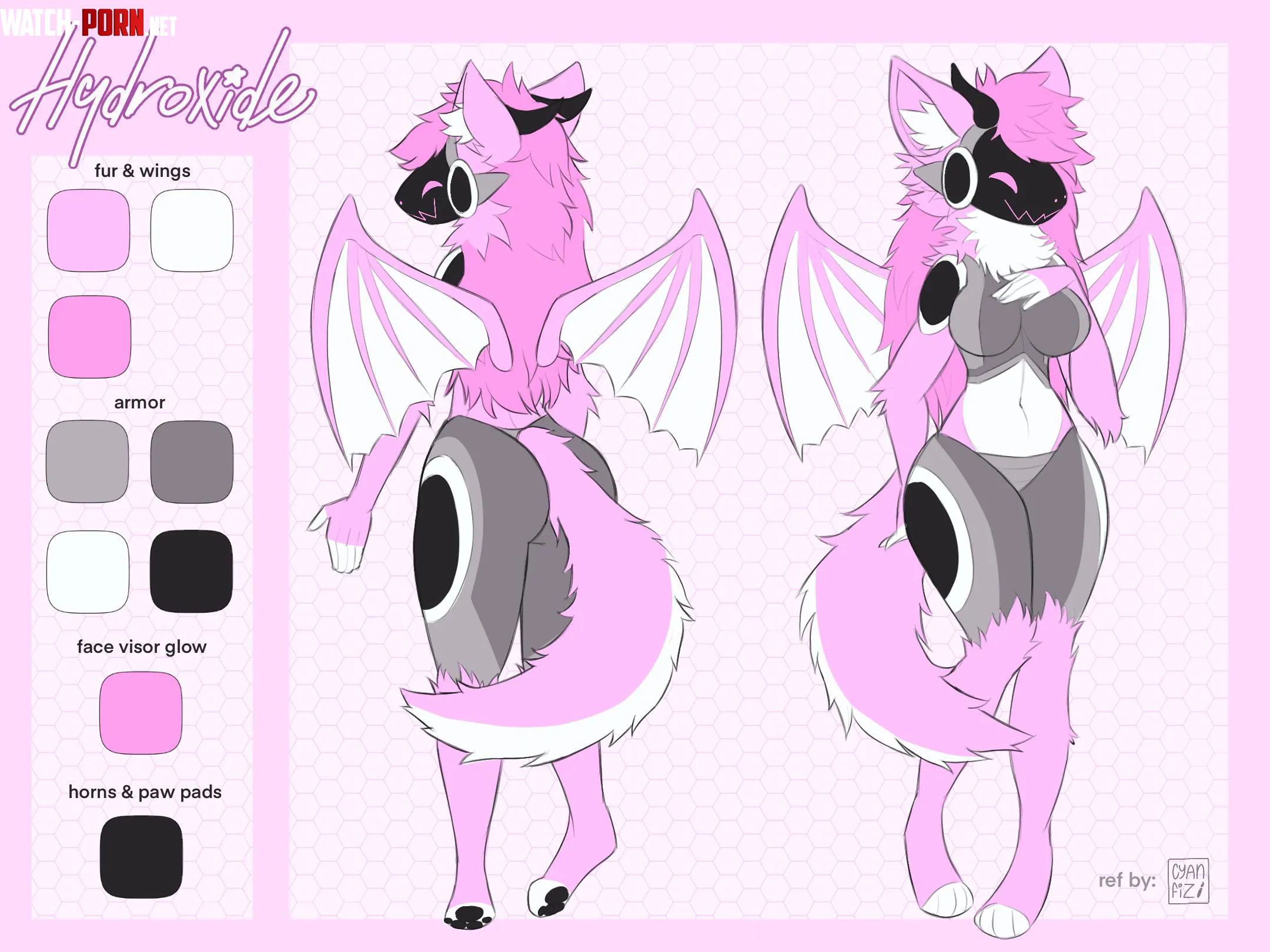 protogen ref sheet i put together for someone art by me by cyanfiz