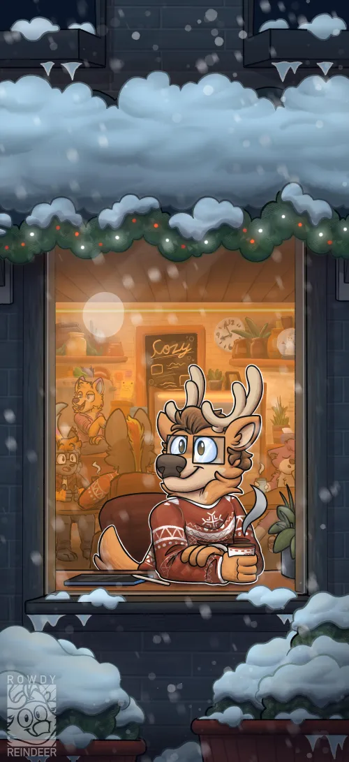 Thumbnail Grab a coffee enjoy the scene  Art by me by MaddyReindeer