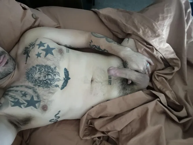 Thumbnail Morning Wood Care: Lazy Morning - Melbtat2 | hotguyswithtattoos