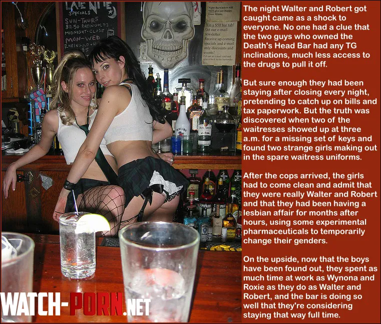 New Caption Deaths Head Bar barmaid m2f science fiction romantic m2ftransformation caption gendertransformation sweet  by AskedForTheMid0129