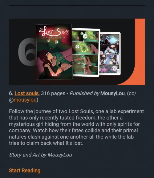 Thumbnail MousyLou91's Acknowledgment in 6th Place - A Fantasy Comic Thank You