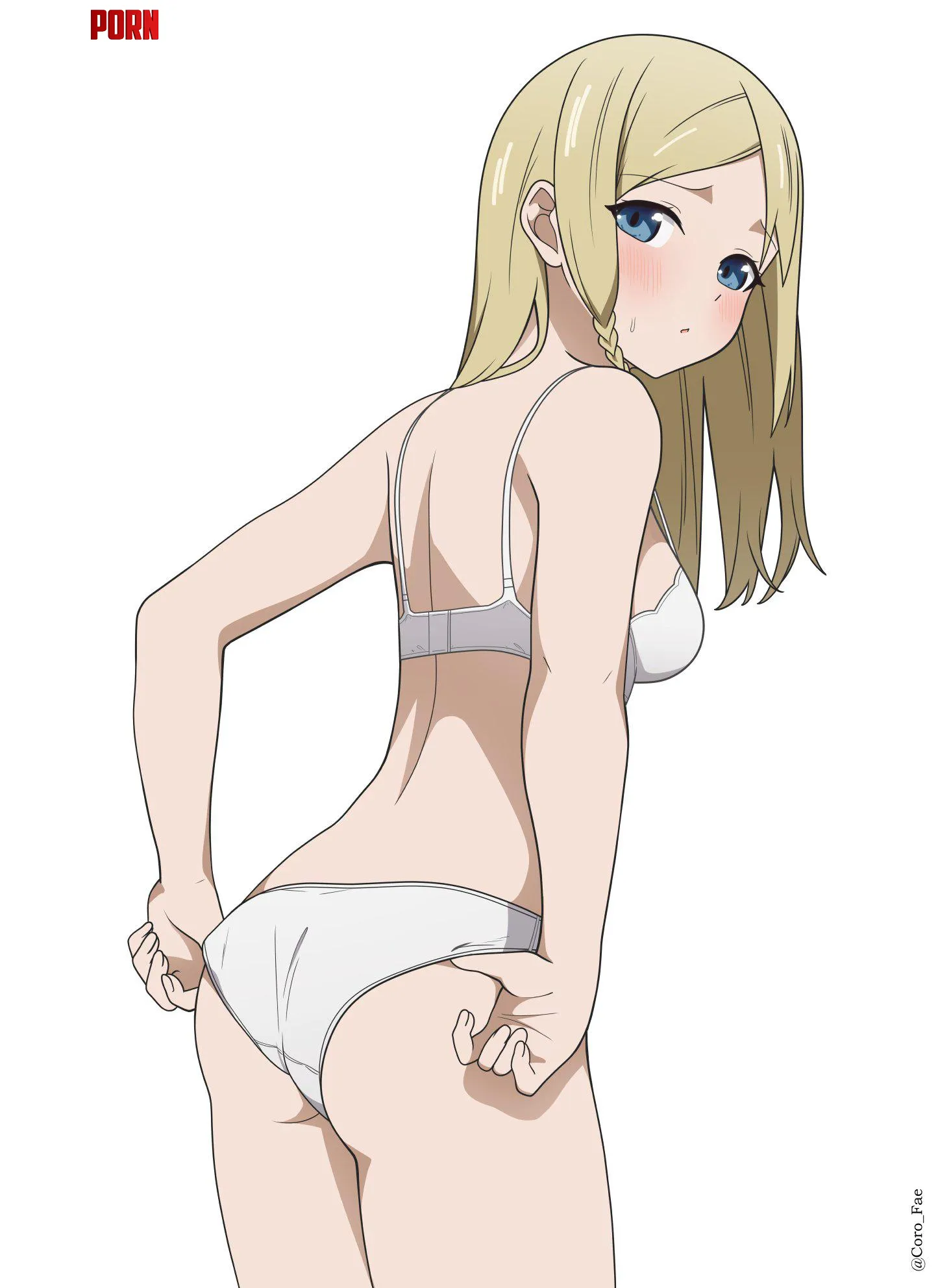 Ai Hayasaka Blushing In Her White Panties KaguyaSama Love Is War by Csxc