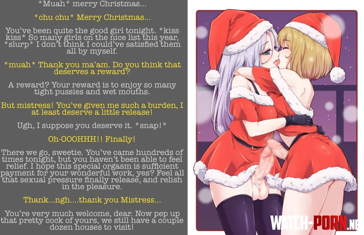 Ms Claus special helper futas mentions futa on female denial magic orgasming Christmas by Sir-M-Oxlong