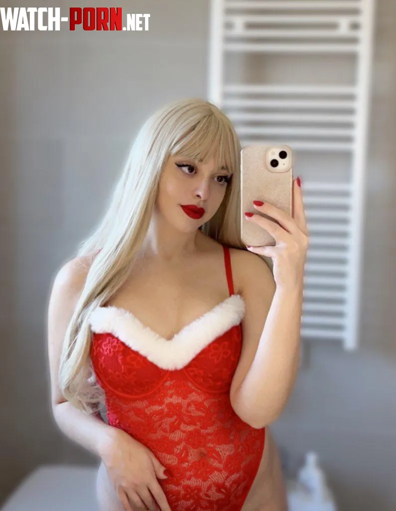 Christmas red lingerie by waifu_amy