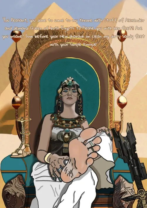 Thumbnail Cleopatra Femdom Feet Art - VladcaMuszek | rule34feet