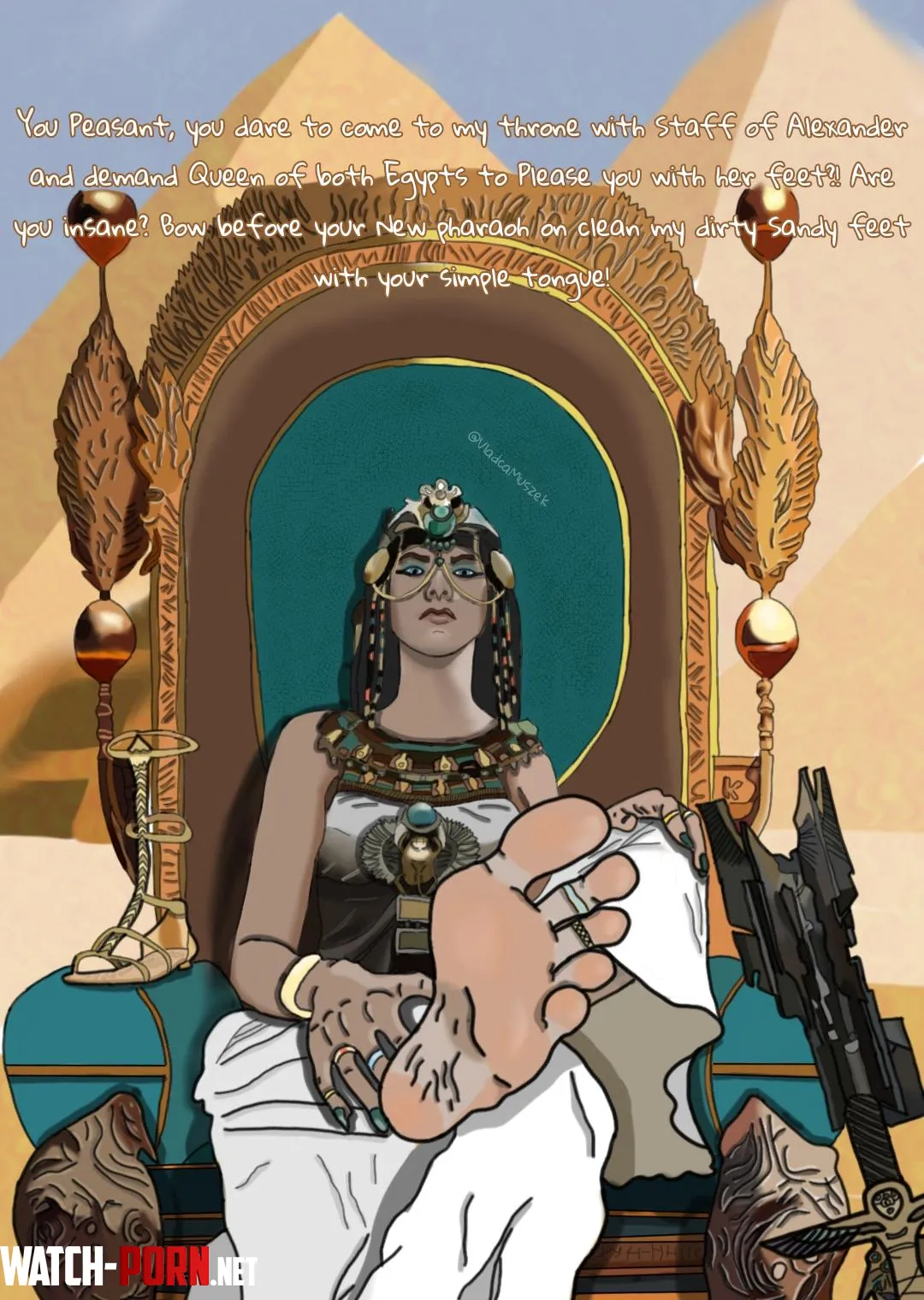 Cleopatra femdom feet VladcaMuszek Assassins Creed Original  by VladcaMuszek