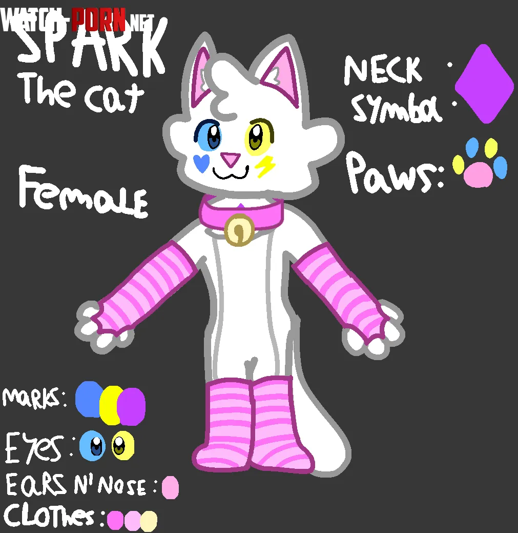 New fursona refsheet I removed leg mark and added clothing made by me by TruthRecent6158