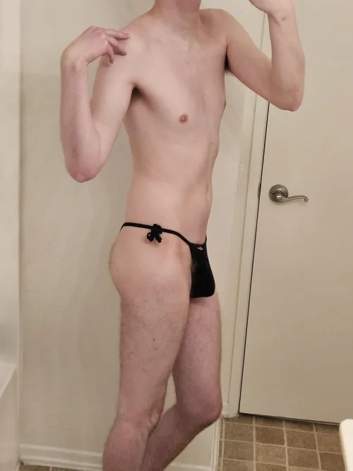 Thumbnail CvberFae's Package Pleasure in GayThong Surprise