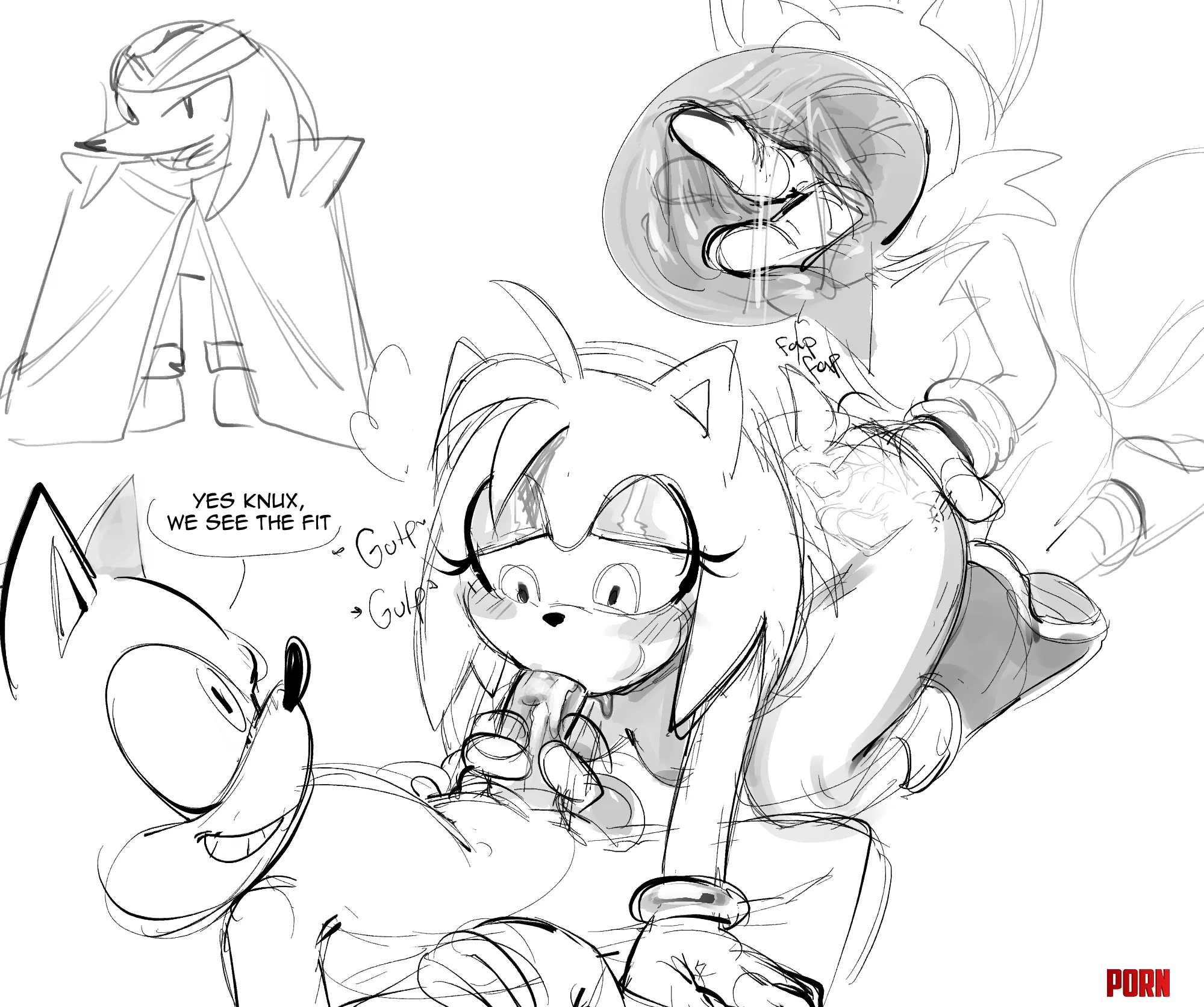 Amy Rose Didnt know she could stand daiyuurei by I_be_profain