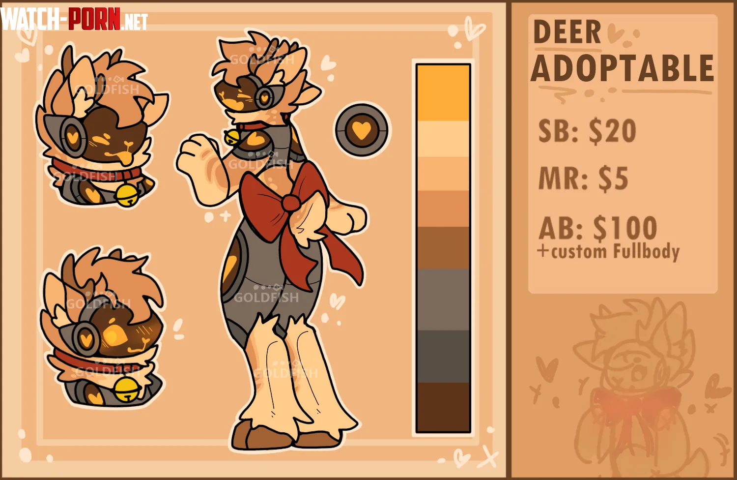 Deer protogen adoptable Link to adopt in comments if interested by AwierdGoldfish