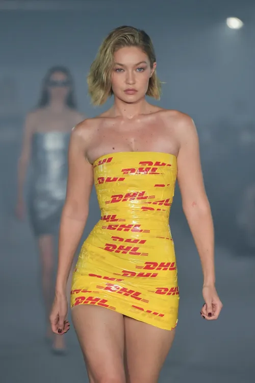 Thumbnail Gigi Hadid Tape Only Fashion Show by AttorneyPretend9659 in tightdresses