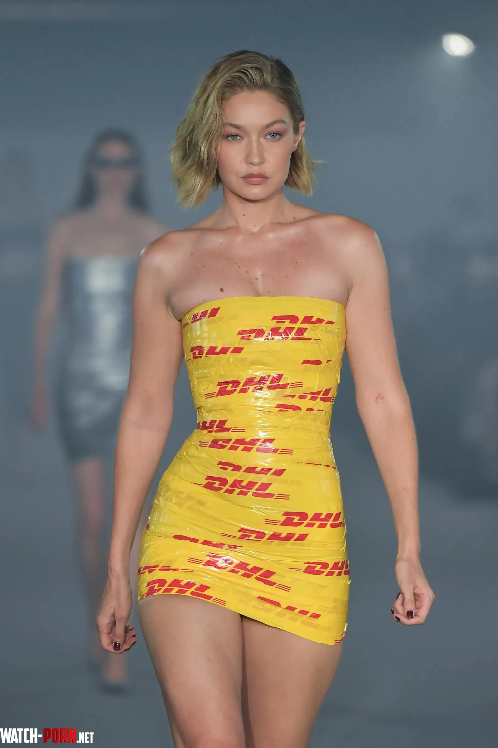 Gigi Hadid wearing only tape  by AttorneyPretend9659