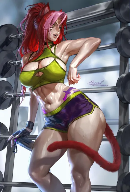 Thumbnail Sabrith at the Gym Aleriia V Final Fantasy 14 by Throwawheylmao | fitdrawngirls