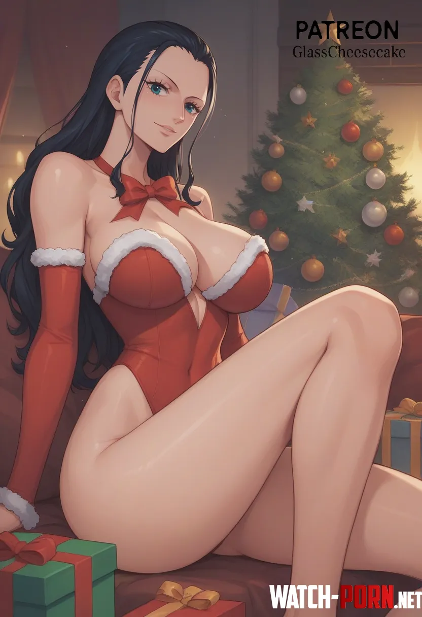 Nico Robin in Christmas outfit by Glass-Cheesecake6230