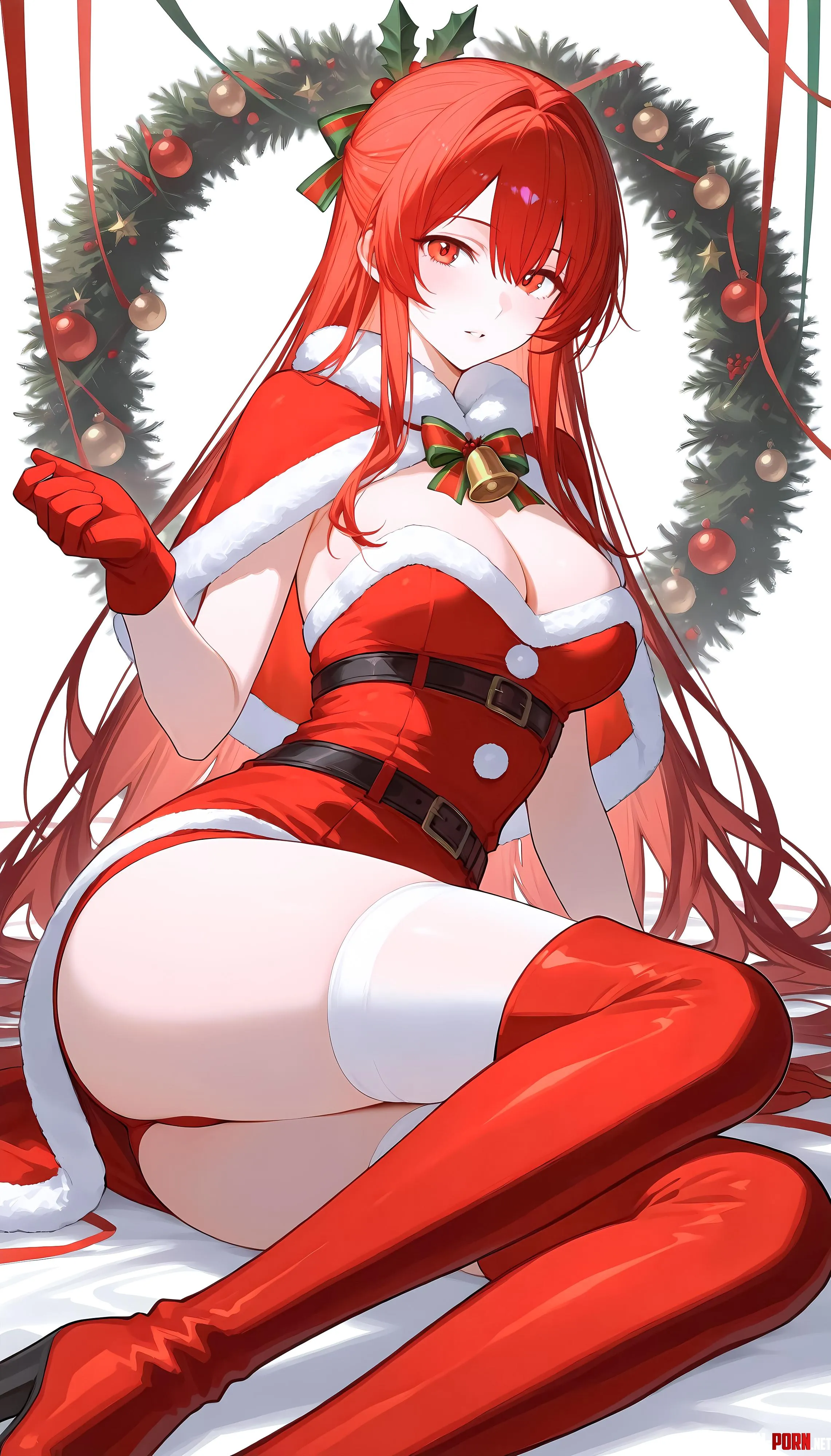 Redhead Mrs Santa  by CheetahSperm18