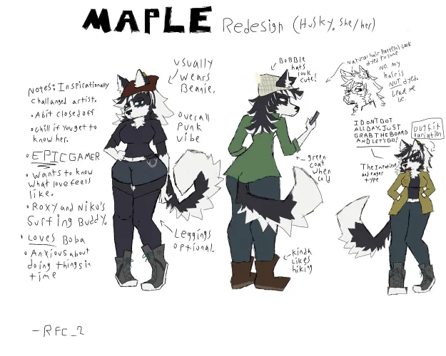 Thumbnail Maple OC Redesign - Miserable_Cancel_640's Artistic Transformation in the Furry Realm