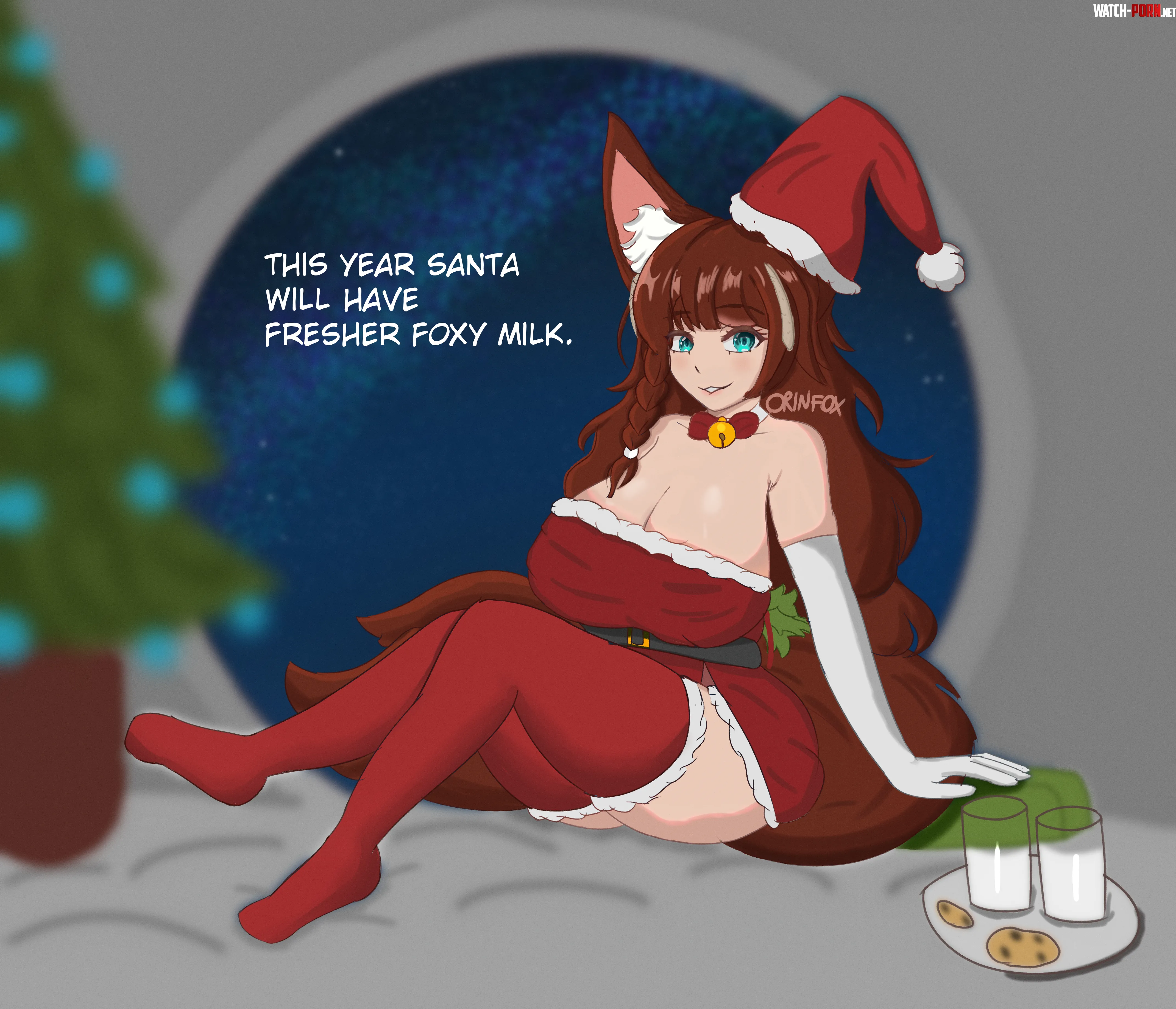 an Foxy Christmas Orinfox ART by ME by Rincraft