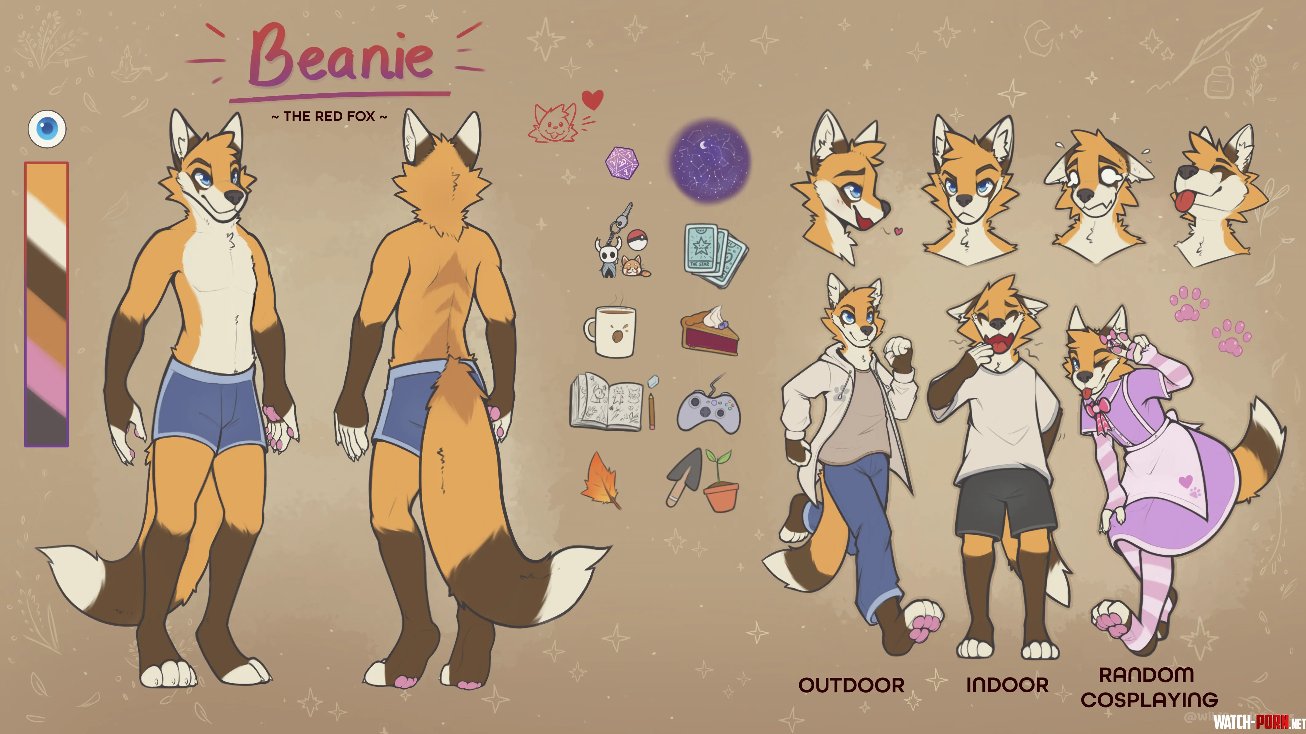 Redesigning my fursona 3 by WildPurpleBeans