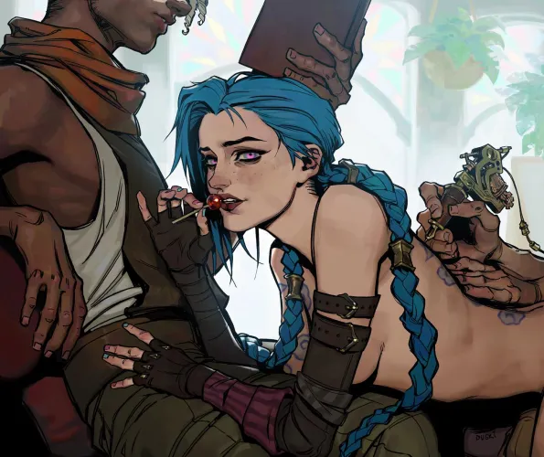 Thumbnail Knight_Prime_4597 Showcases Jinx's Tattoos in Rule34LoL Collection