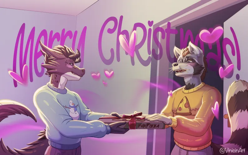 Thumbnail Post Christmas Art by VinicinArt - Am I Still Allowed? Author: PepinoFalante in furry