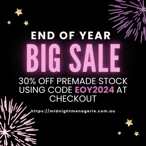 Thumbnail End of Year Sale: 30% Off All Premade Stock at MenagerieToys