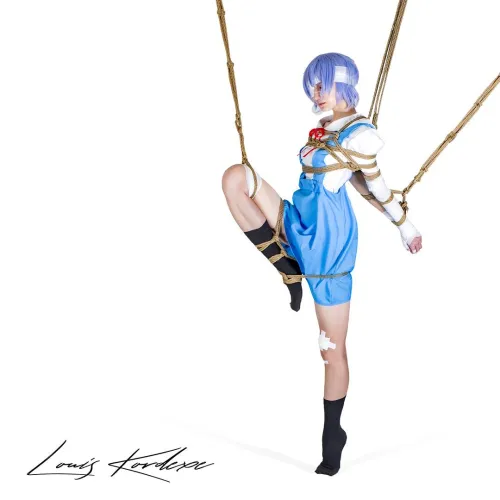 Thumbnail Ayanami Rei Shibari Cosplay by Louis_Kordexe in cosplaygirls