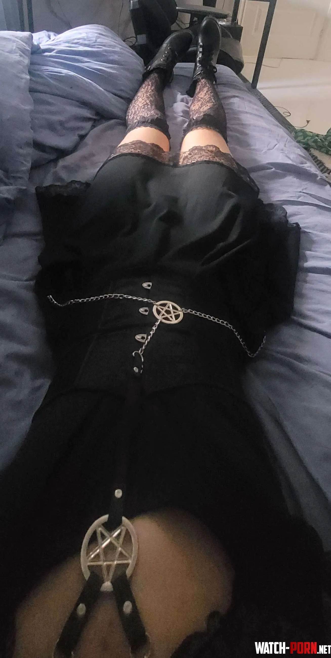 Goth in bed  by horny_girly0