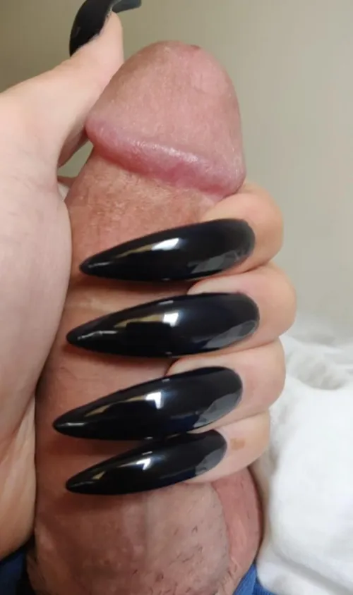 Thumbnail NailFetish: Explore Intensity with Black Claws on Cock by Polycarbontree