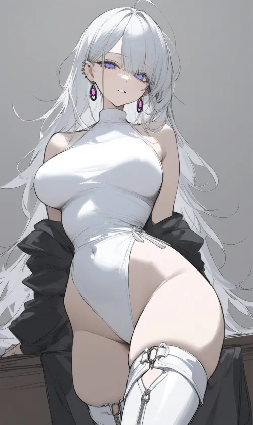 Thumbnail White & Silver Anime Bodysuits by CheetahSperm18