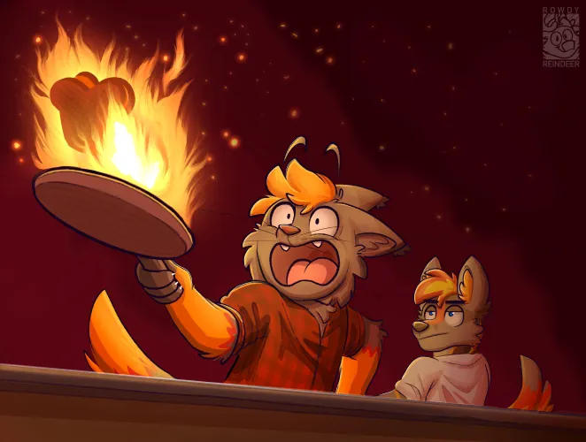 Thumbnail MaddyReindeer's 'Burned Christmas Dinner' Art - Furry Category Highlight